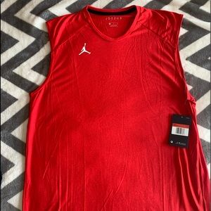 Jordan sleeveless red men’s T - large